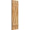 Ekena Millwork Joined Board-n-Batten Shutters w/Z-Bar, Rough Sawn Western Red Cedar, 10 3/4W x 34H, PR RBJ06Z11X034RWR - alternate 2